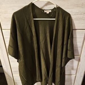 LOFT Dark Green Draped Cardigan